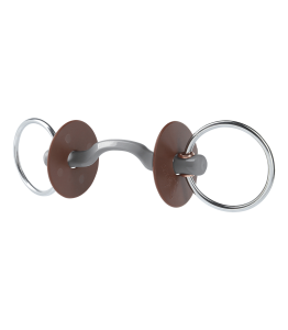 Beris wędzidło z luźnymi pierścieniami i łukiem na język, 15 mm, twarda wersja (kółka: 7,5 cm)