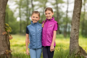 Kamizelka pikowana S/S 2026, dziecięca, granat, niebieska, różowa