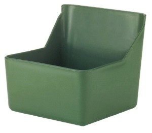 Kerbl Karmidło prostokątne, oliwka, 6 l, 23 x 12 x 22 cm